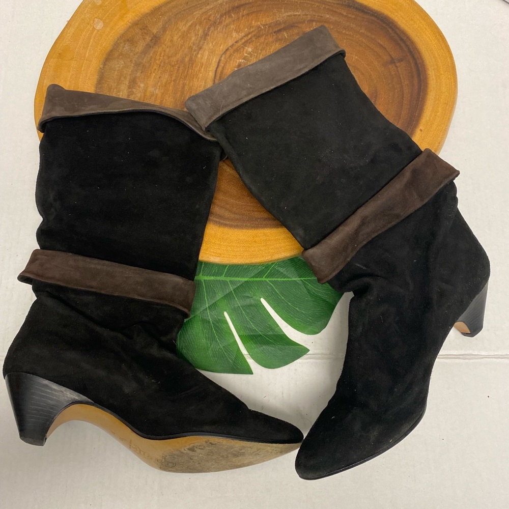 Phyllis Poland Suede Color Block Retro Boots - image 3